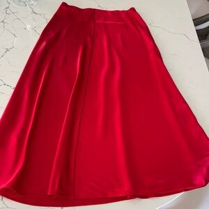 Banana Republic Silk Maxi Red Skirt .